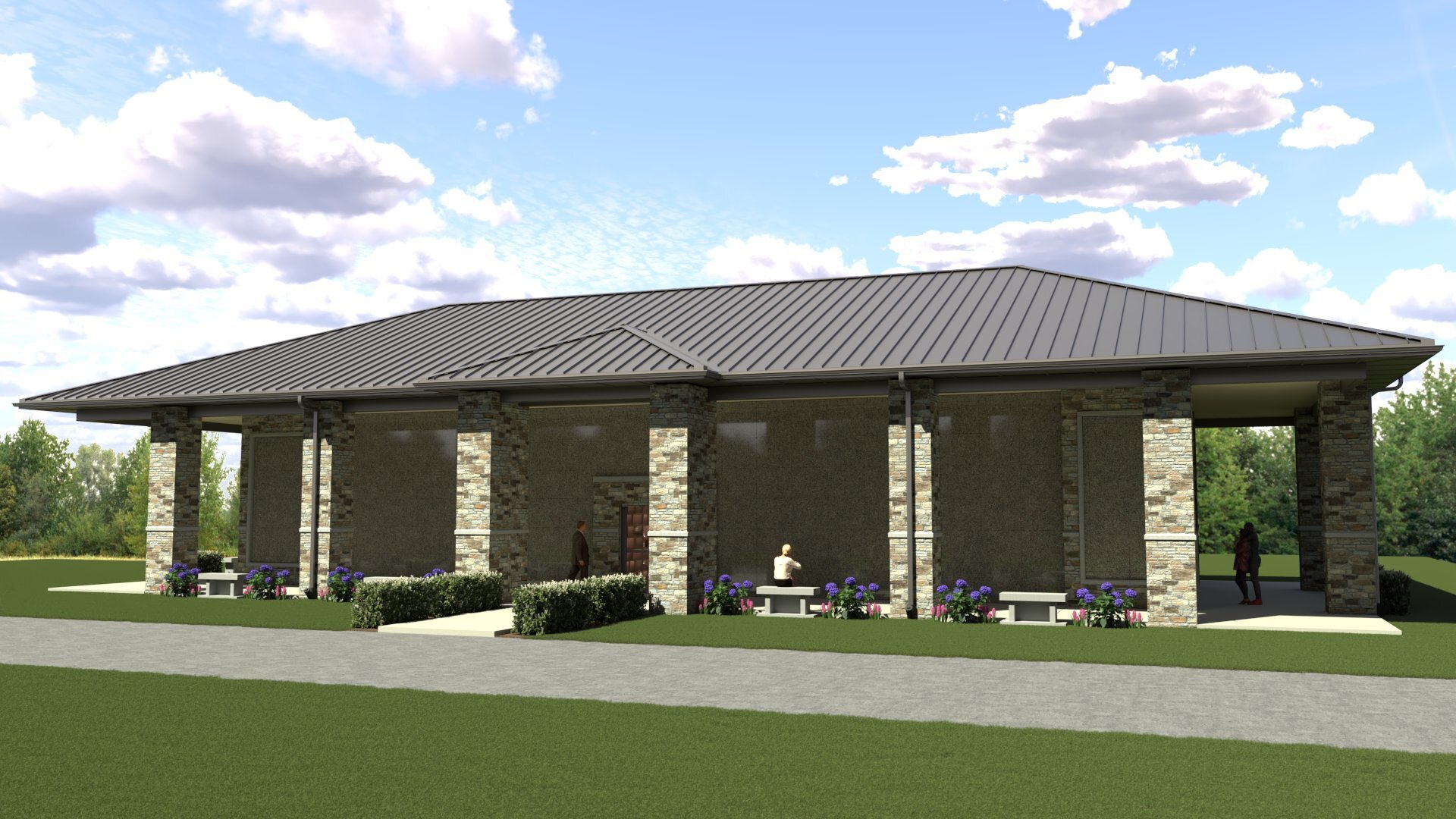 22-020 PA Springfield St Peter _ Paul Cemetery FRONT VIEW RENDERING 2024.11.07 22-020 PA Springfield St Peter _ Paul Cemetery FRONT VIEW RENDERING 2024.11.07